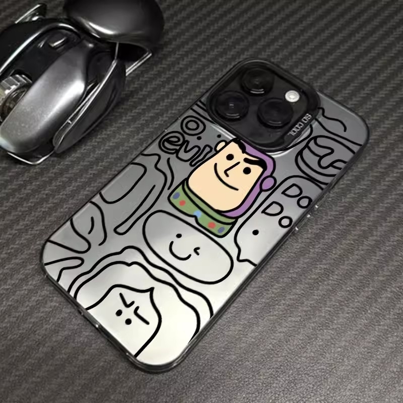 黑色巴斯光年适用于苹果15promax手机壳